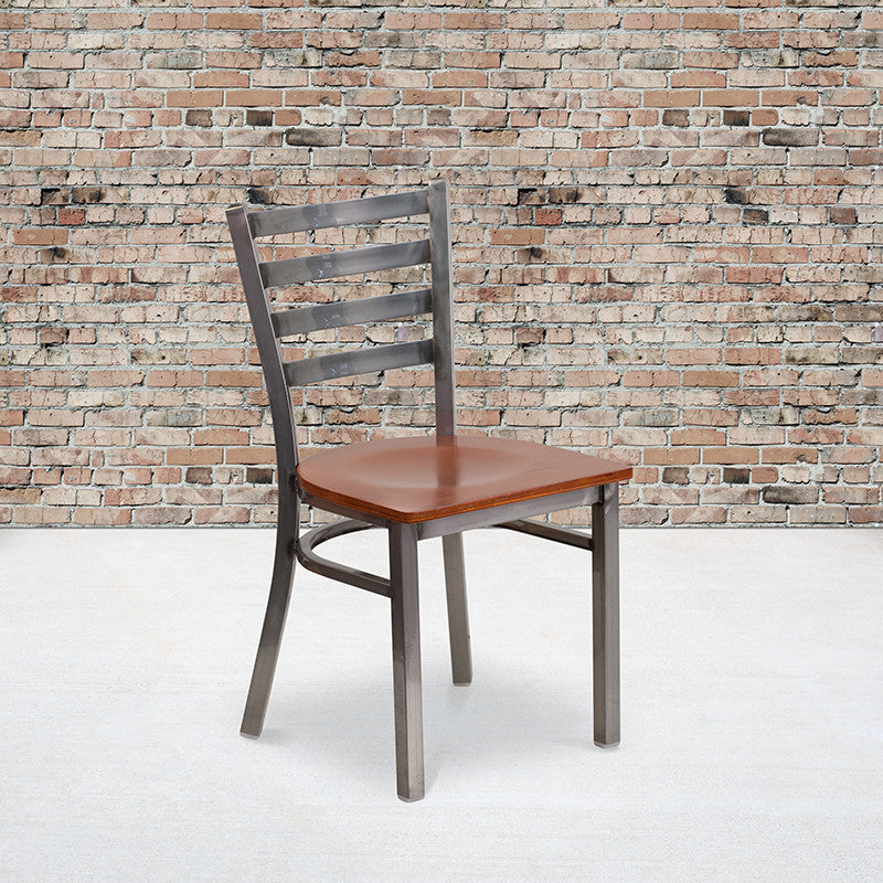 Clear Ladder Chair-Cherry Seat