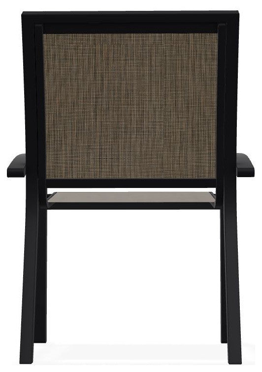 Kendall Sling Stackable Outdoor Dining Chair, Kora/Black