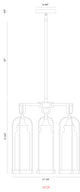 18" 3-Light Outdoor Chandelier