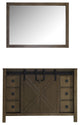 Marsyas Veluti 48" Rustic Brown Single Bath Vanity Cabinet, 44" Wall Mirror