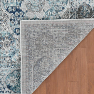 Alessana Loftus Gray Bordered Area Rug, 5'1"x7'6"