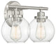 Carson Bathroom Vanity Light, Satin Nickel, 2-Light Bath