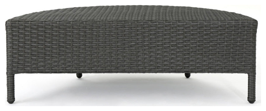 GDF Studio 10-Piece Venice Outdoor 8 Seater Round Wicker Sectional Sofa Set