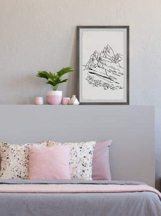 "Conquer the Peak" Framed Painting Print, 12x18
