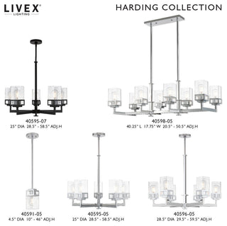 Livex Lighting Harding Polished Chrome Light Chandelier