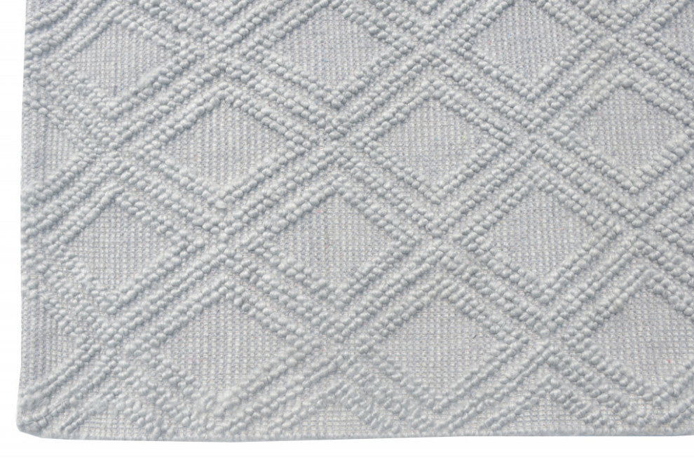 5"x7" Gray Diamond Lattice Modern Area Rug
