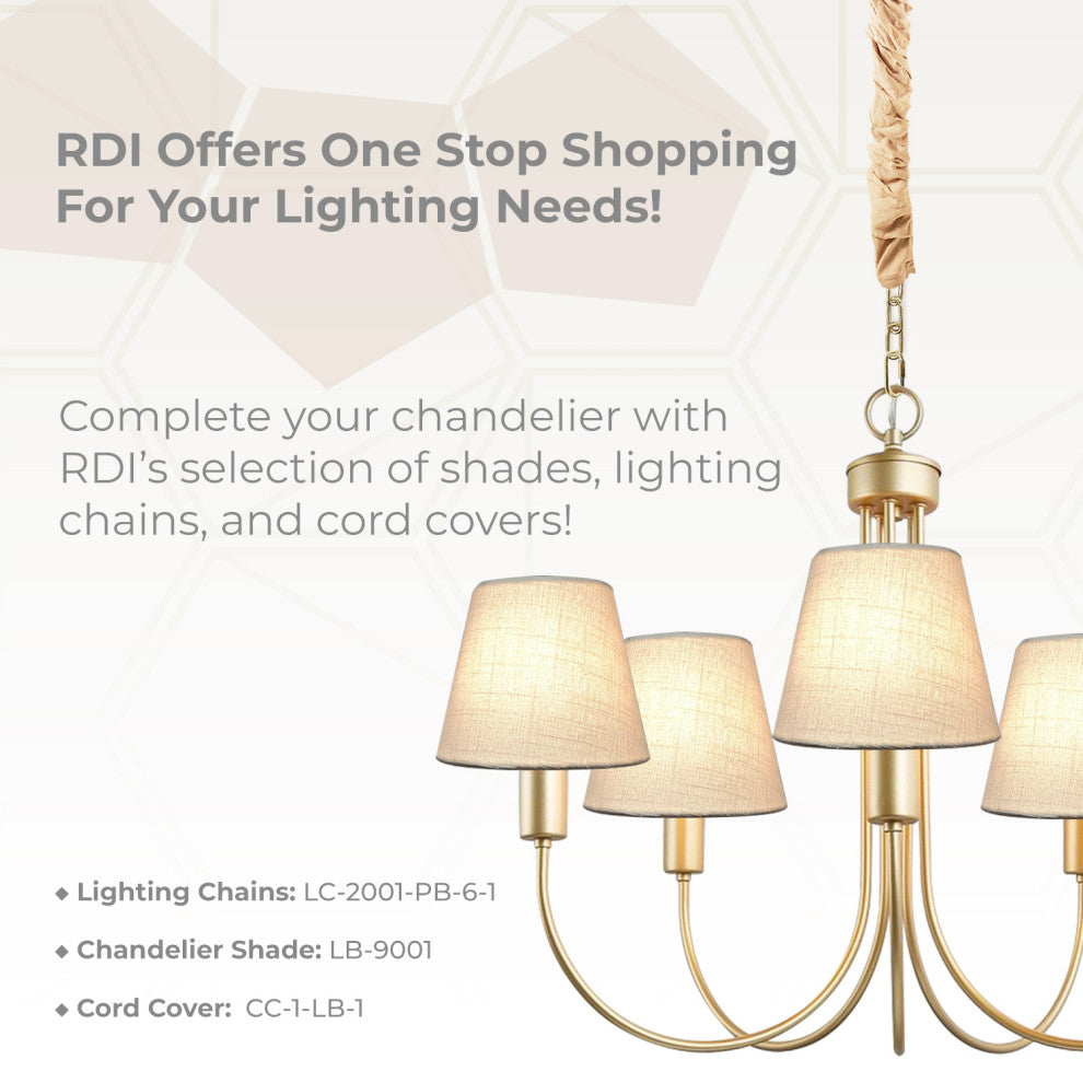 Royal Designs Empire Flame Clip On Chandelier Lamp Shade, Gray, Multiple Sizes