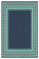 Meridian 9650B, Navy/Green, 7'10"x10'10"