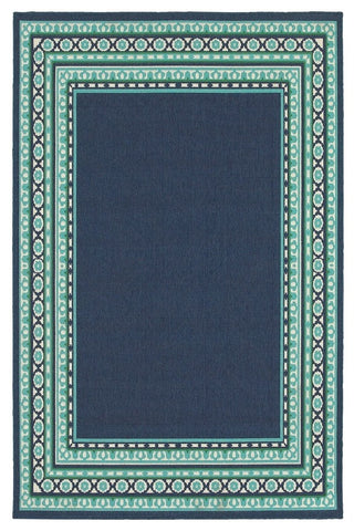 Meridian 9650B, Navy/Green, 7'10"x10'10"
