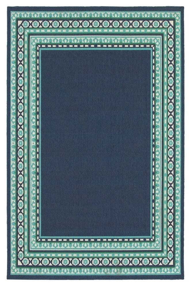 Meridian 9650B, Navy/Green, 7'10"x10'10"
