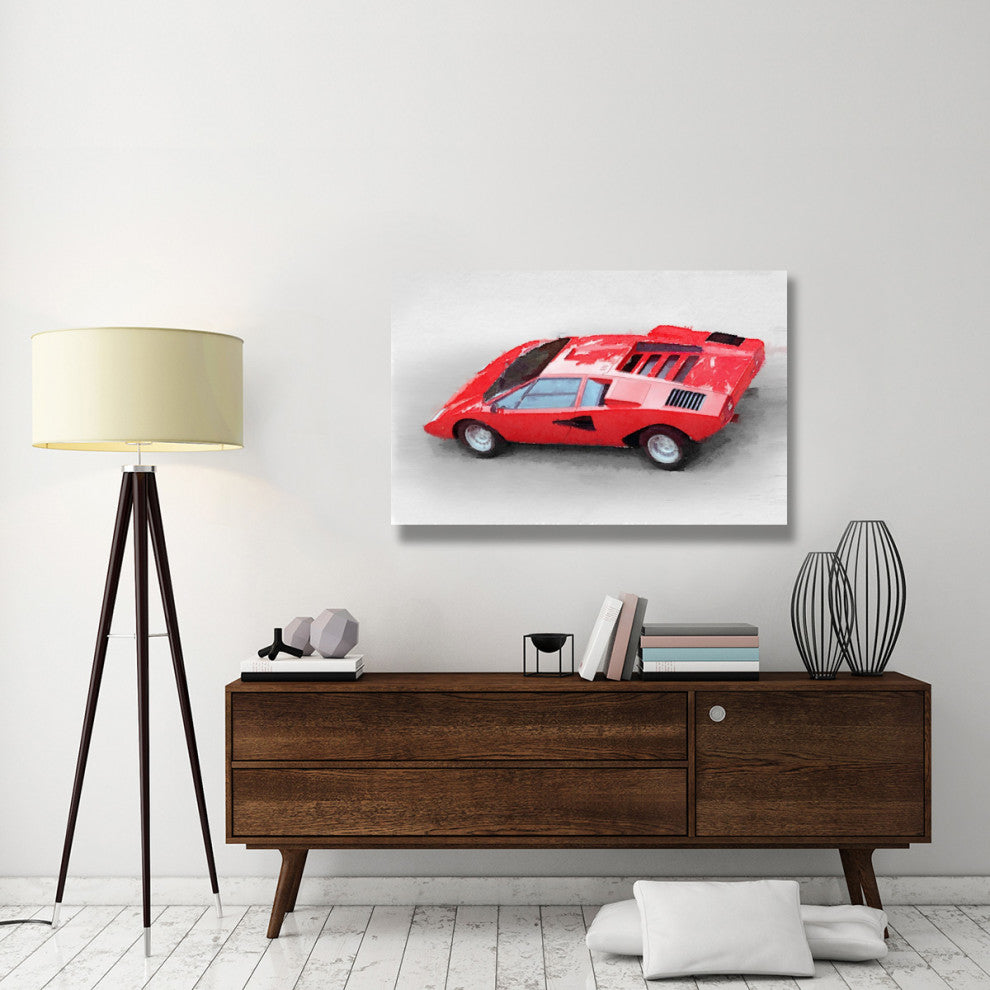 "1974 Lamborghini Countach Watercolor" Fine Art Print