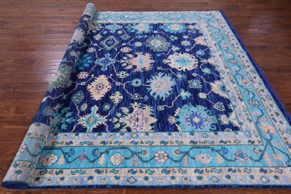 Turkish Oushak Handmade Wool Rug 8' 3" X 10' 2" - Q13633