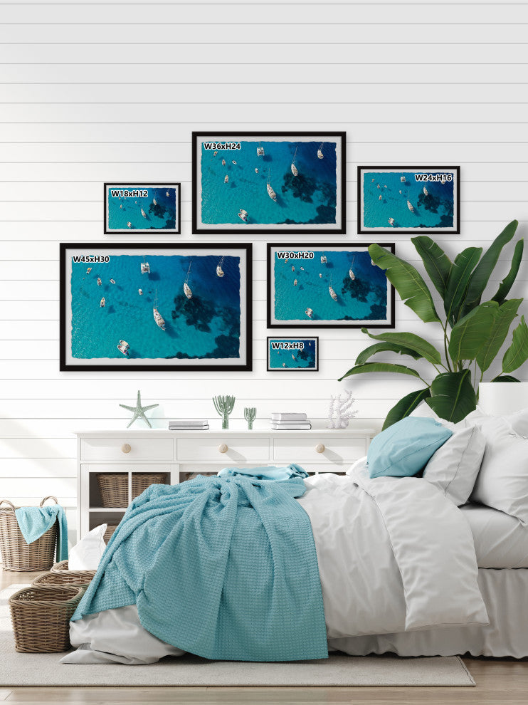 "Anchor Drops" Framed Painting Print, 30x20