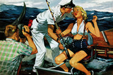 "Stealing a Kiss" Painting Print on Wrapped Canvas