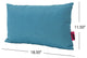GDF Studio Kaffe Indoor Water Resistant Rectangular Throw Pillow, Teal, Single