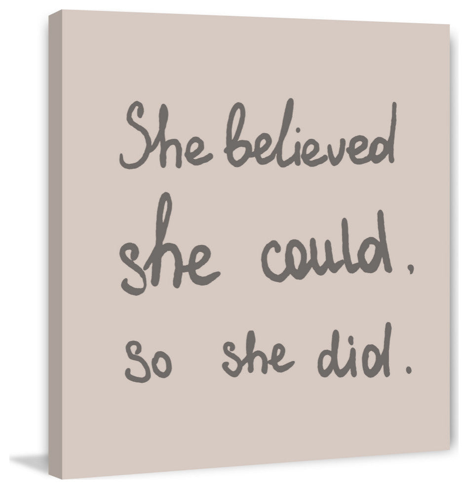 "She Did It" Painting Print on Wrapped Canvas, 48x48