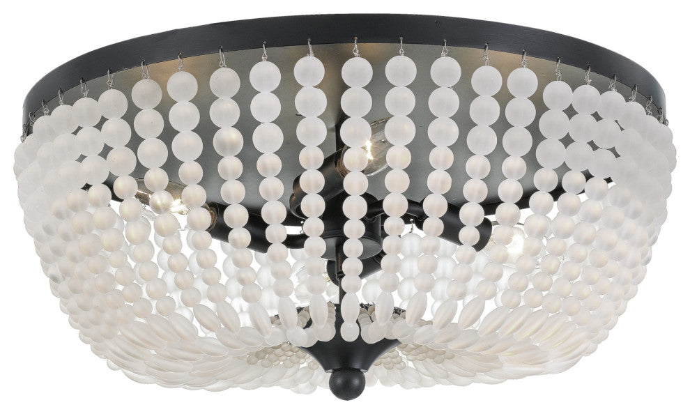 Crystorama Lighting Group 605 Rylee 4 Light 19"W Flush Mount Bowl - Matte Black