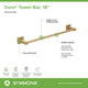 Duro 18 inch Towel Bar with Mounting Hardware, Brushed Bronze