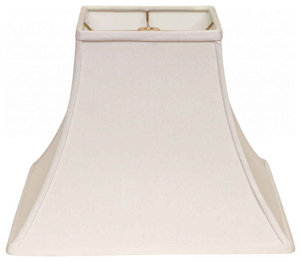 10" White Premium Square Bell Slanted No Slub Lampshade