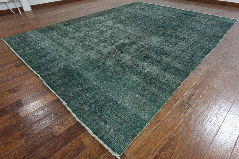 Oriental Hand Knotted Overdyed Wool Area Rug 10'x13, W2290