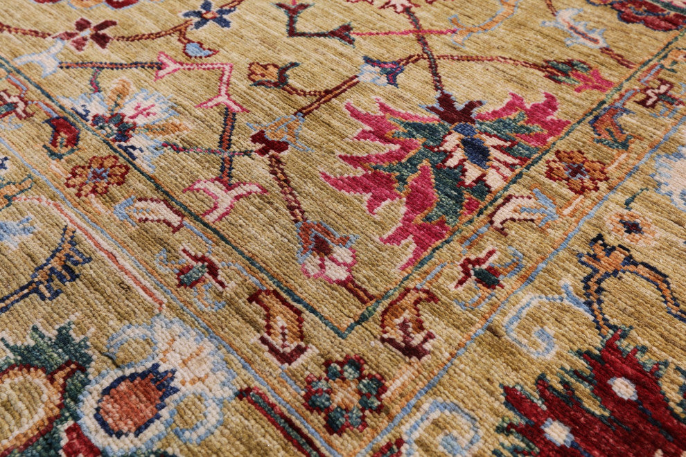 6' 11" X 10' 2" Persian Tabriz Hand-Knotted Wool Rug Q11307