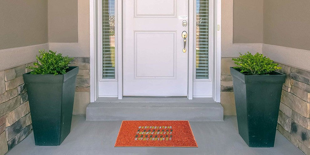 A1HC First Impression Grassdecor, Natural Rubber Doormat, 18"x30", Terracotta