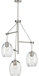 Caisson Collection Brushed Nickel 3-Light Pendant