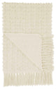 Mina Victory GT037 Throw Blanket, Cream, 50" x 60"