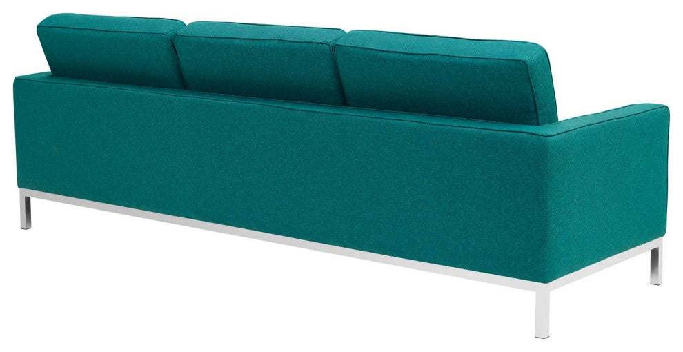 Loft 2 Piece Upholstered Fabric Sofa And Loveseat Set
