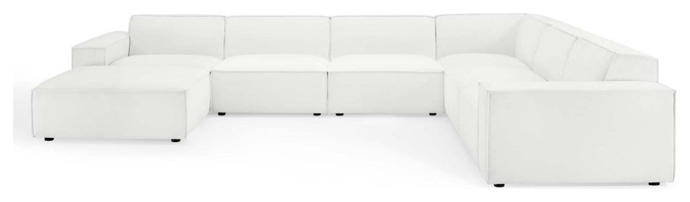 Modular Sectional Sofa Set, White, Fabric, Modern, Lounge Hotel Hospitality