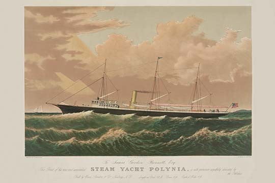 Steam Yacht Polynia- Canvas Poster 20" x 30"