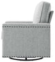 Armchair Accent Swivel Chair, Fabric, Gray, Modern, Lounge Hospitality