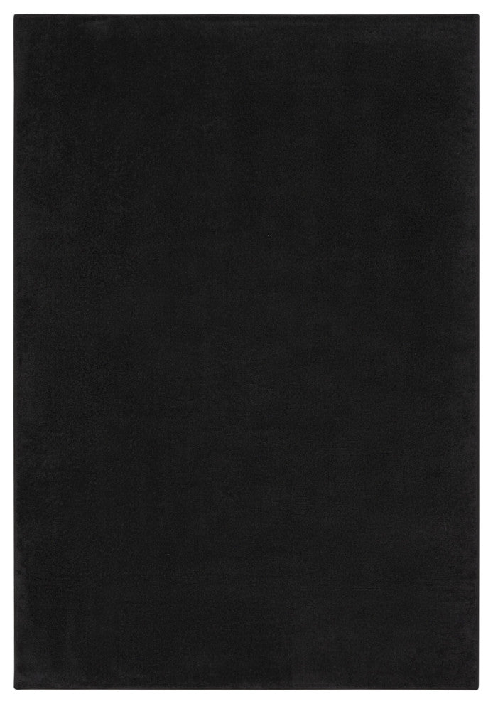 5' X 7' Black Stain Resistant Indoor Outdoor Area Rug