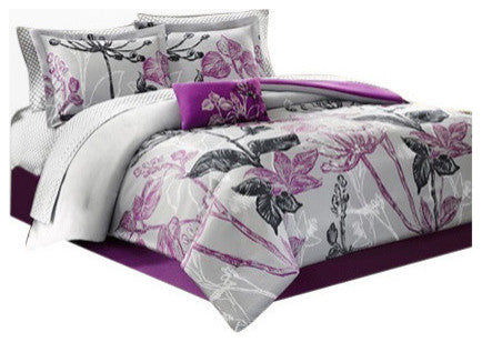 Madison Park Microfiber Printed 7-Piece Comforter Set, California King