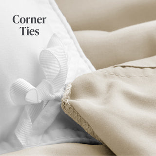 Bare Home Microfiber Duvet Cover & Sham Set, Sand, Queen