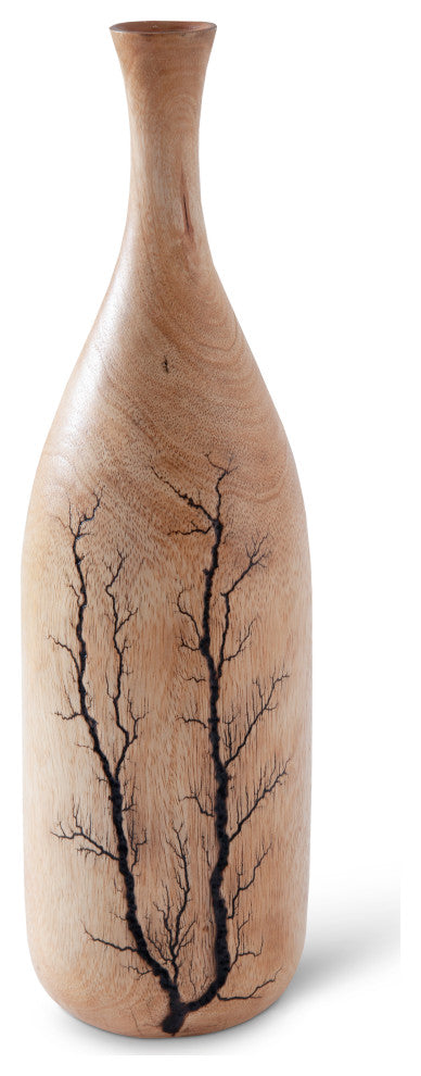 Lightning Bottle, Mango Wood, Curved Neck