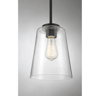 Calhoun 1-Light Matte Black Large Mini-Pendant