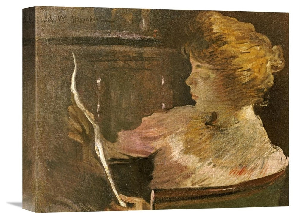 "Jesse Steele Reading" Stretched Canvas Giclee by John White Alexander, 16"x13"