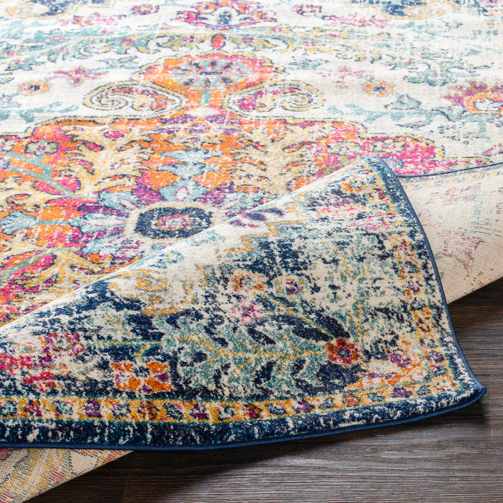Harput Traditional Saffron, Light Gray Area Rug, 2'x3'
