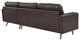 Valour 98" Leather Sectional Sofa, Brown