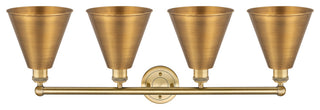 Ballston Cone 4-Light 35" Bath Vanity Light, Brushed Brass