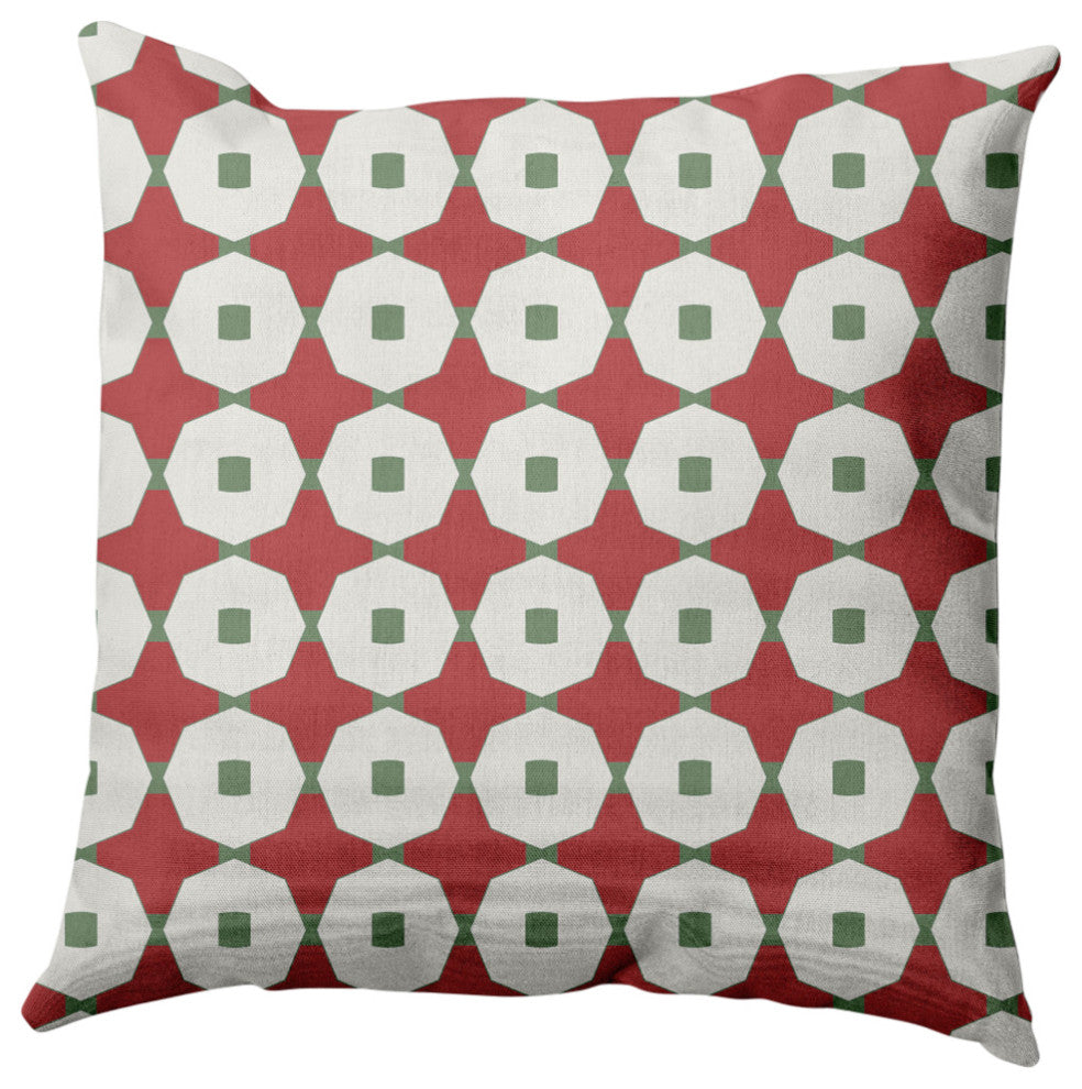 Button Up Decorative Throw Pillow, Ligonberry Red, 26"x26"