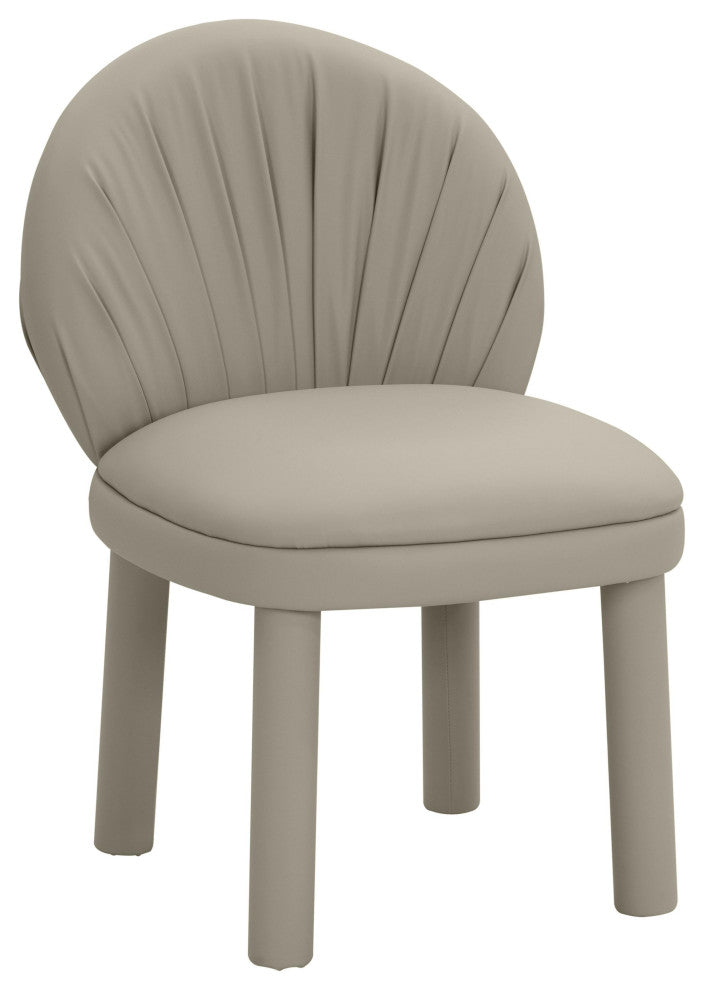 Aliyah Gray Vegan Leather Dining Chair
