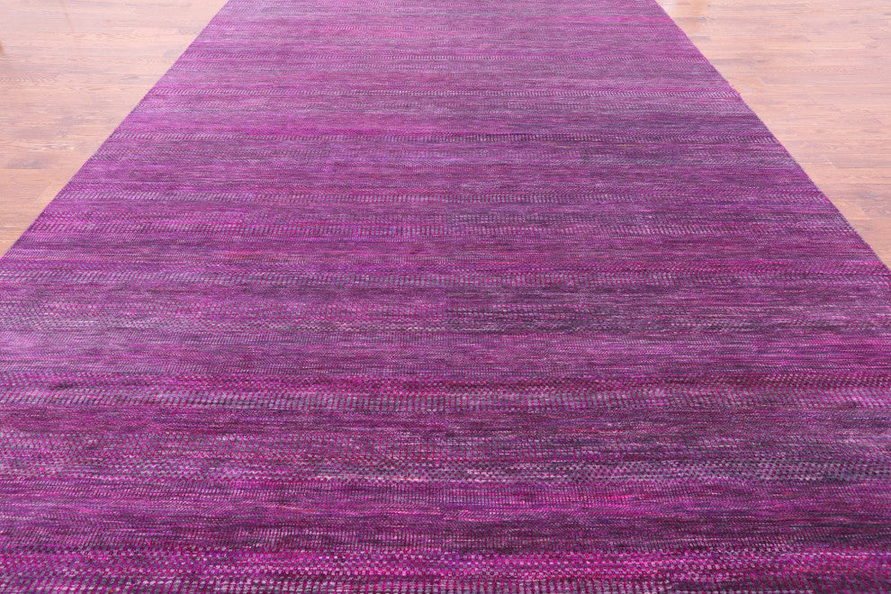 Super Savannah Gabbeh Wool and Silk Hand Knotted Rug 9' 11" X 19' 7" Q8999
