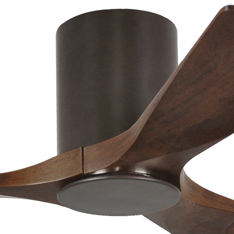 Irene HLK 3 Blade Hugger Paddle Fan with Light Kit, Textured Bronze, 42"