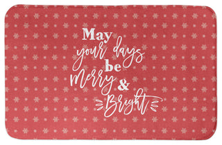 Red Snowflake Pattern 4 34x21 Bath Mat