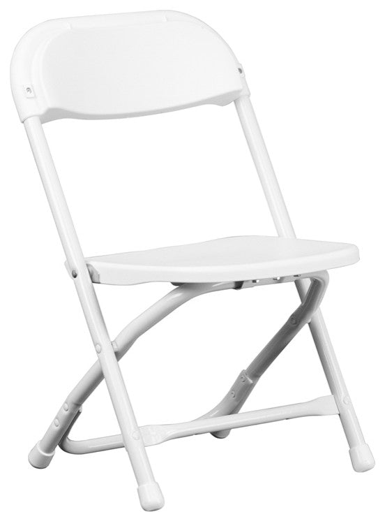 2 Pack Kids Plastic Folding Chair, White