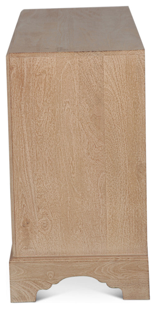 Haveli 50-Inch Mango Wood Dresser in Natural Whitewash Finish