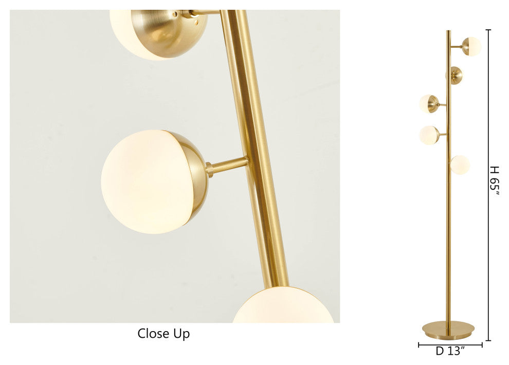 Gold Orb Floor Lamp