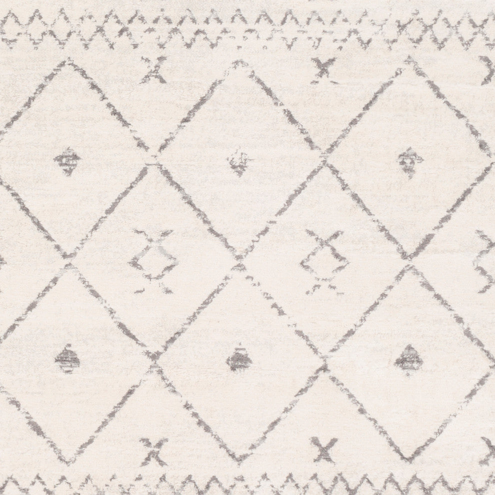 Surya Roma ROM-2338 9'x12'3" Rug, White/Medium Gray